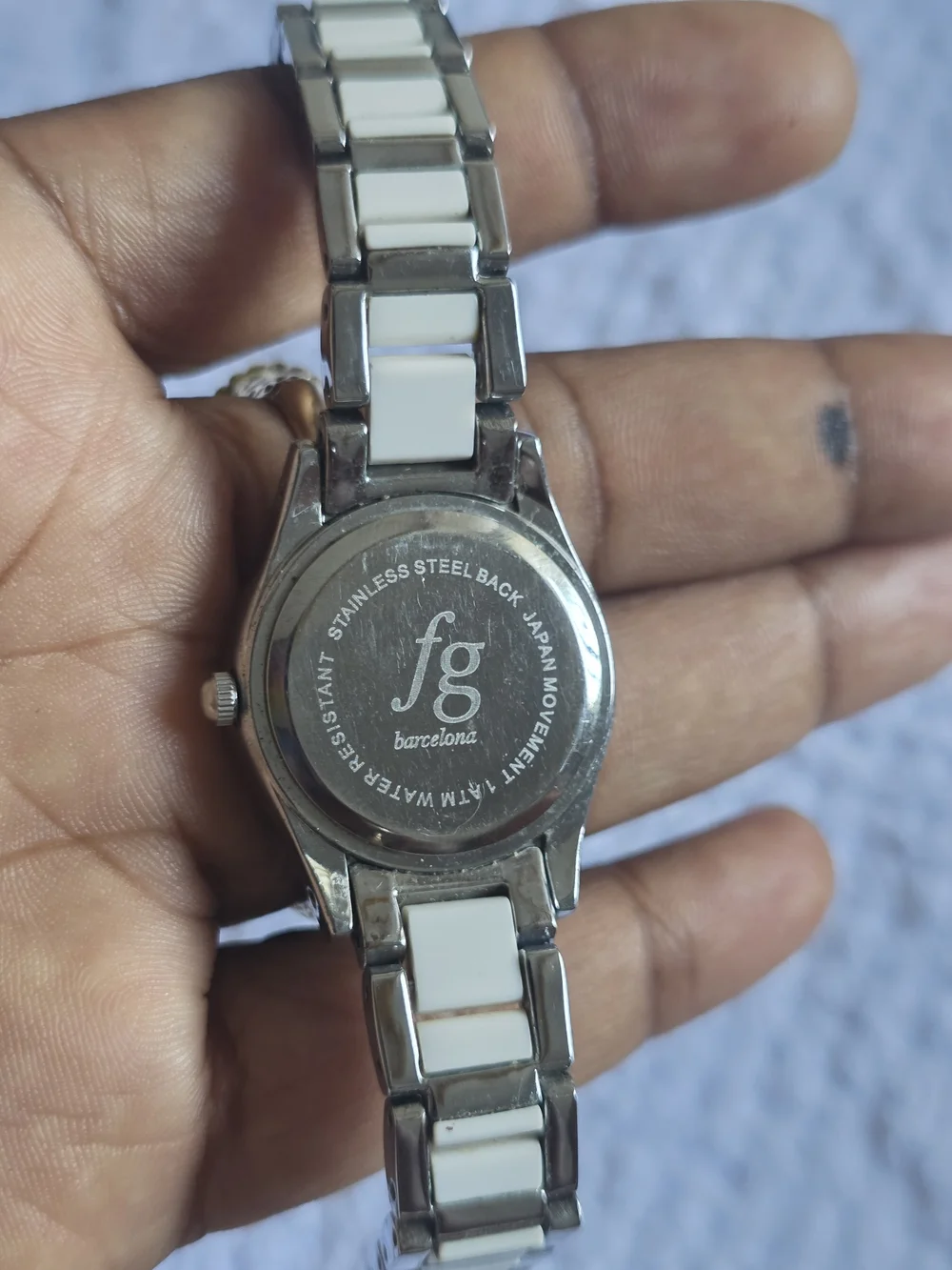Classic White and Silver Women's Bracelet Watch with Crystal Bezel